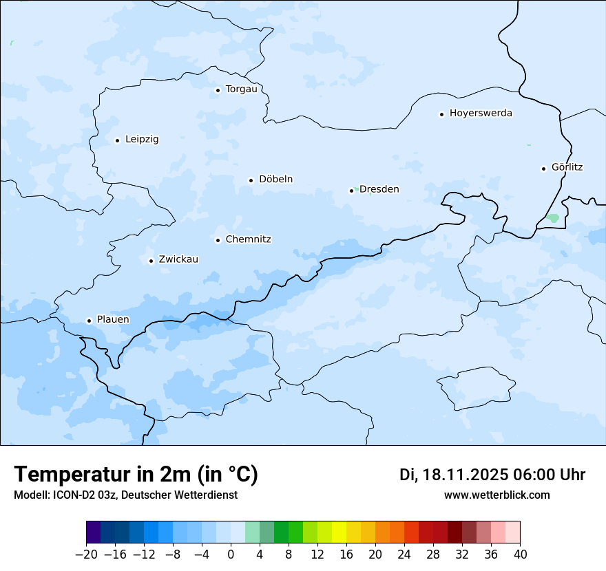 Modellkarten Temperatur