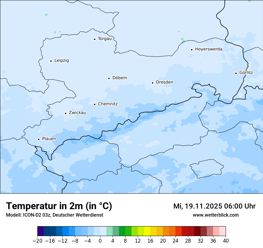 Modellkarten Temperatur