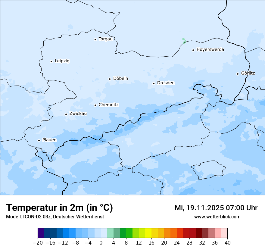 Modellkarten Temperatur