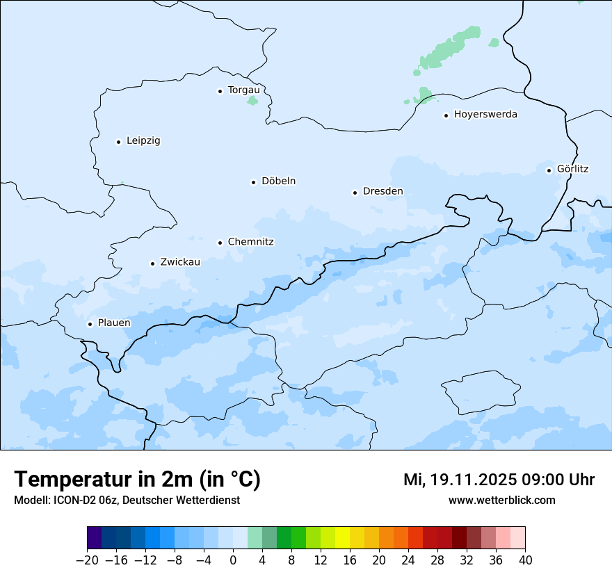 Modellkarten Temperatur