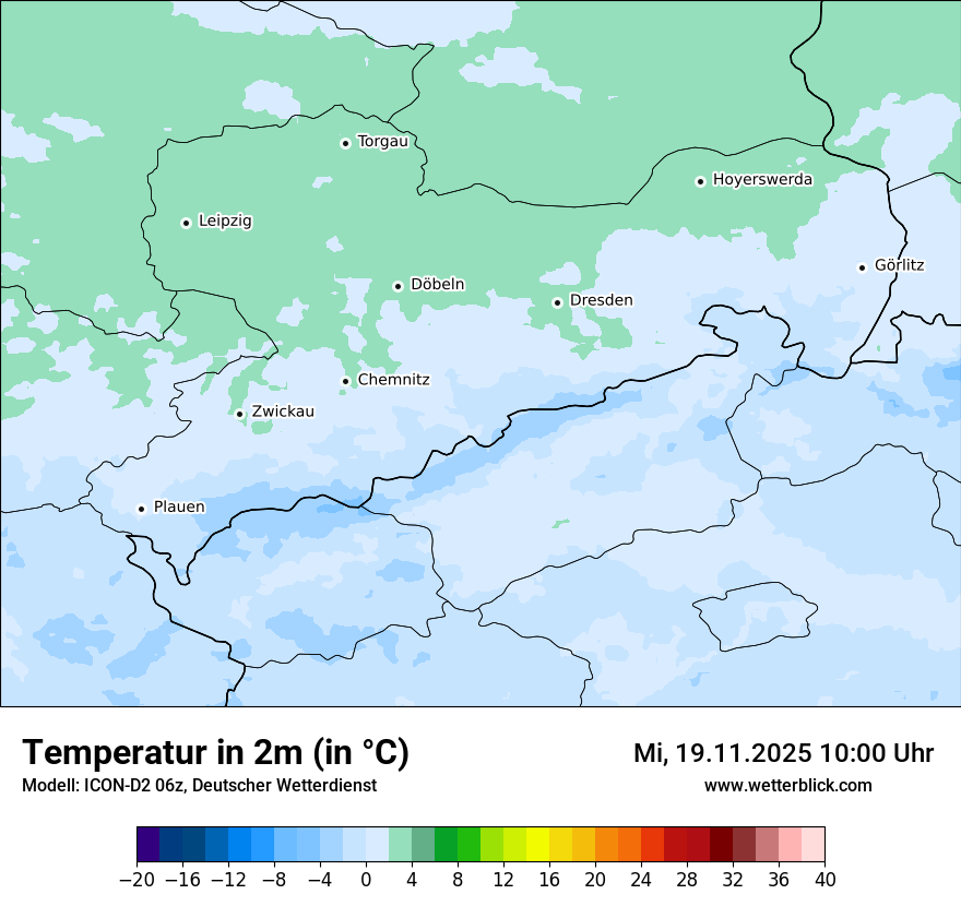 Modellkarten Temperatur