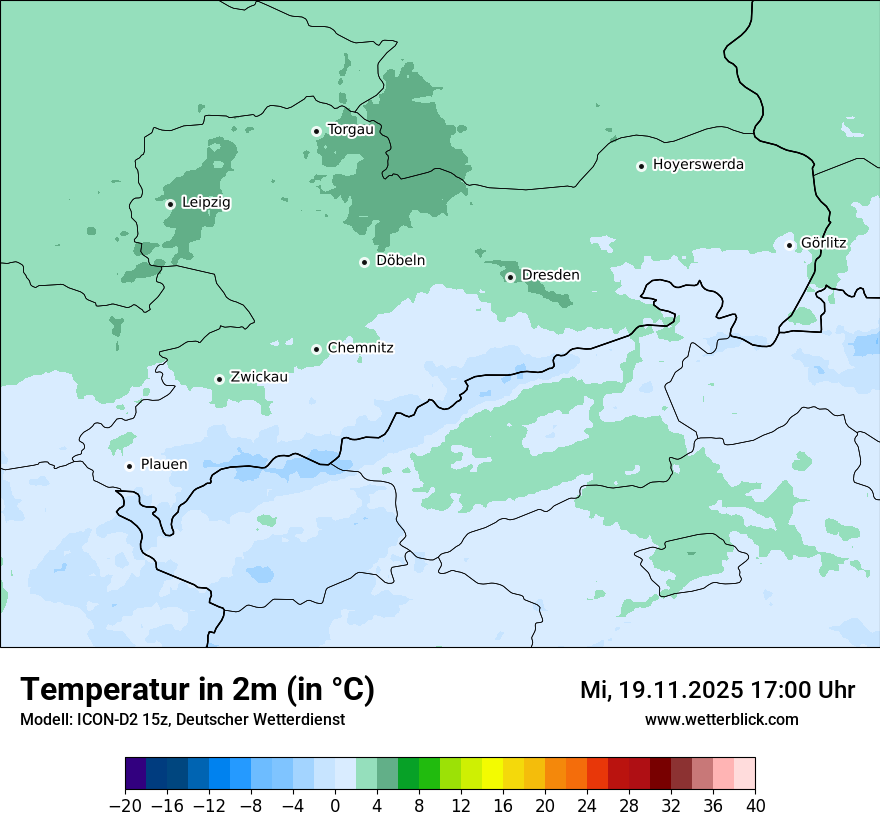 Modellkarten Temperatur
