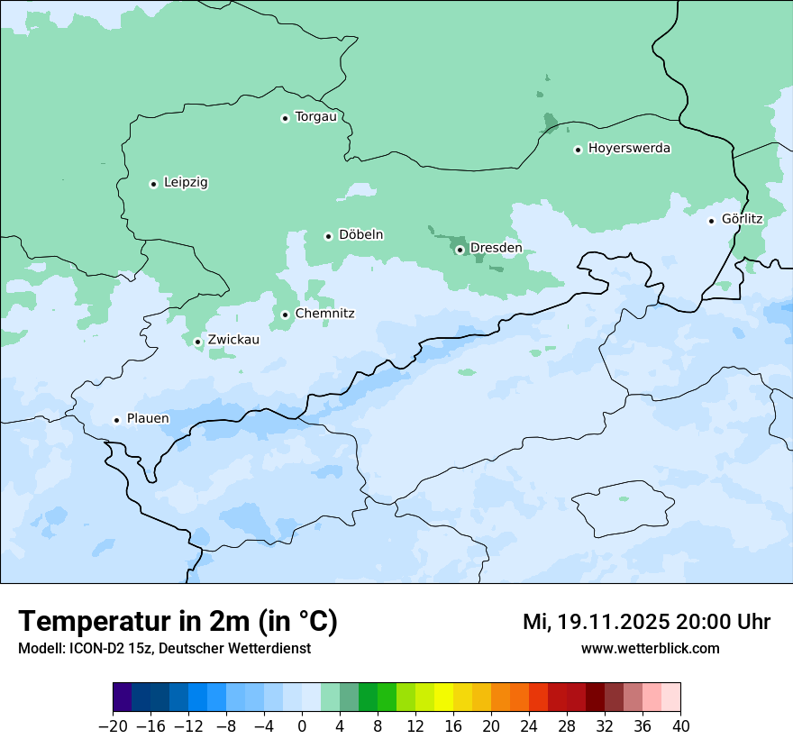 Modellkarten Temperatur
