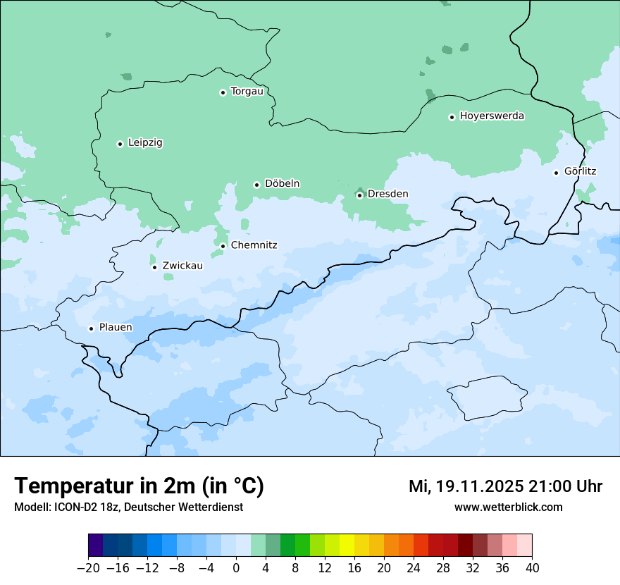 Modellkarten Temperatur