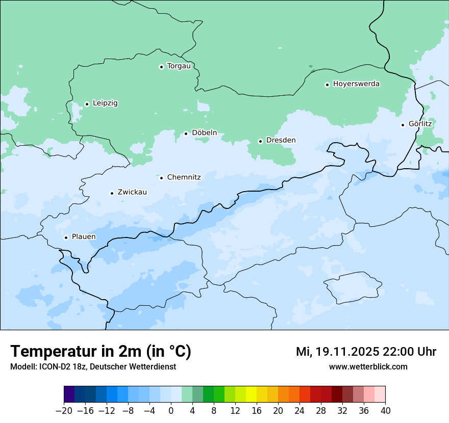 Modellkarten Temperatur