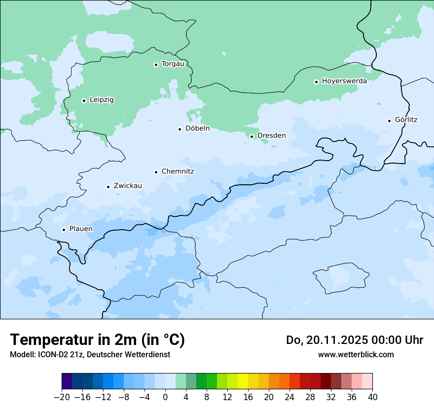 Modellkarten Temperatur