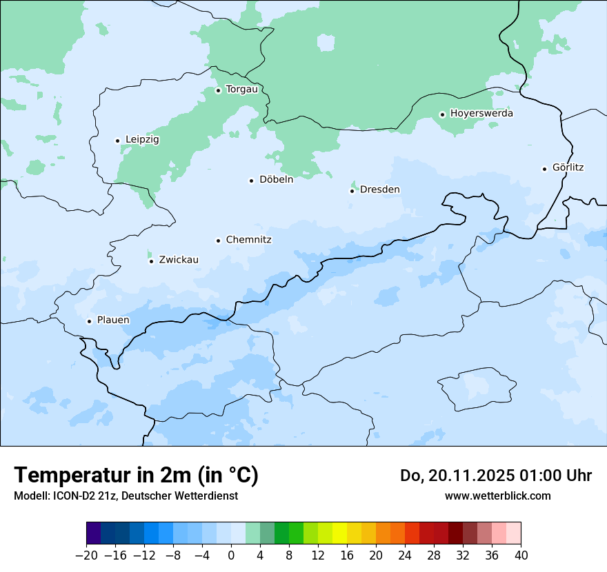 Modellkarten Temperatur