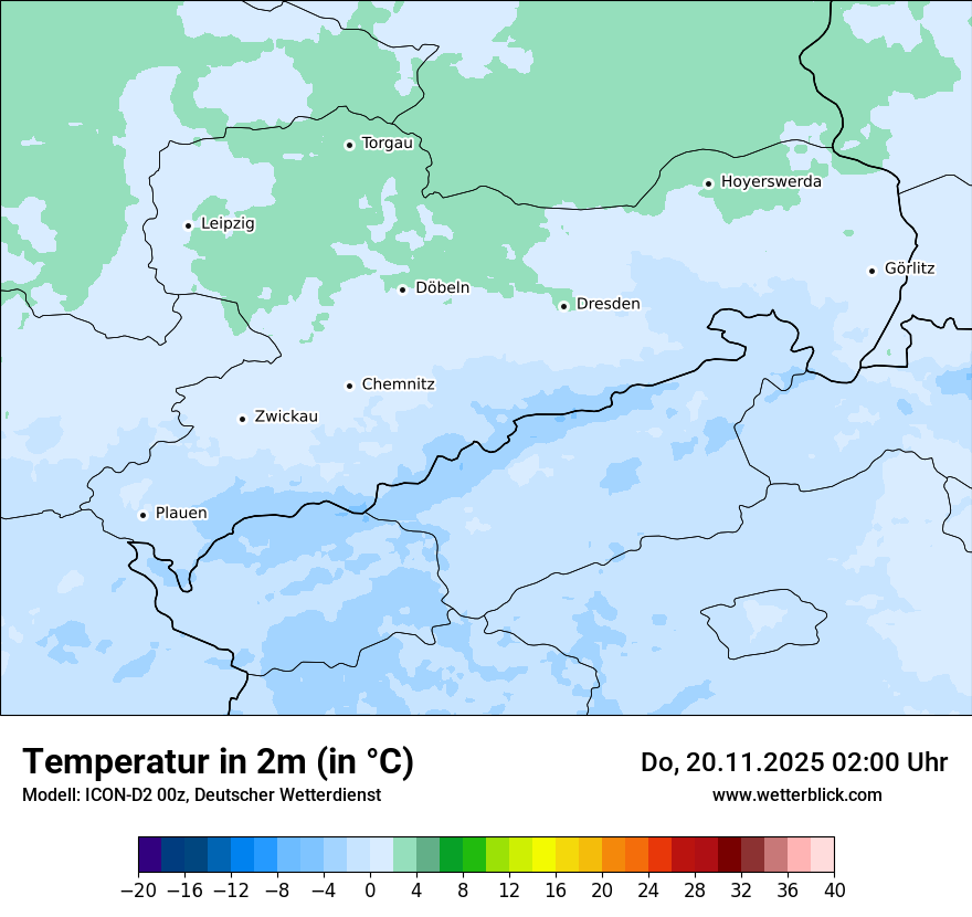 Modellkarten Temperatur
