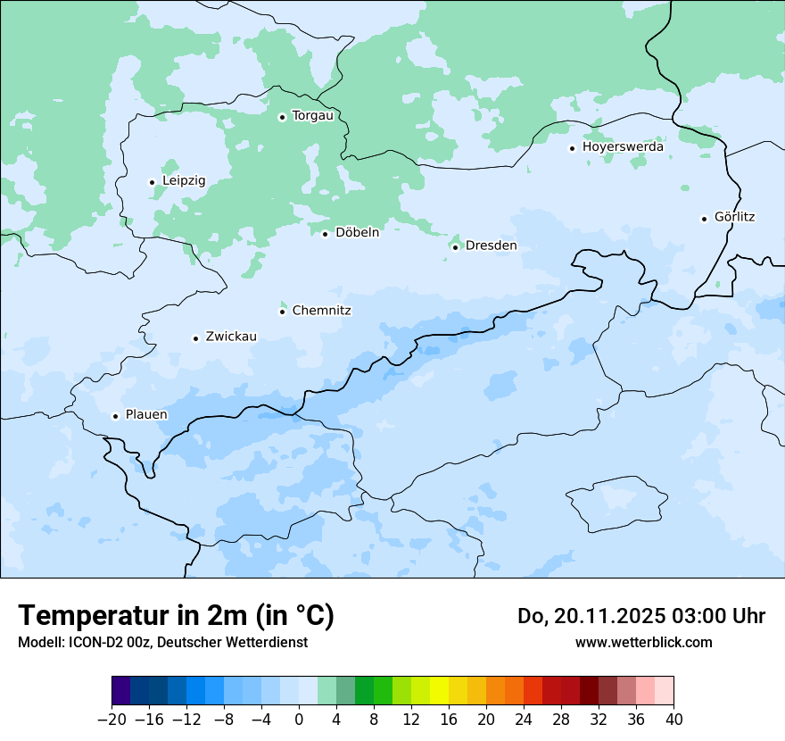 Modellkarten Temperatur
