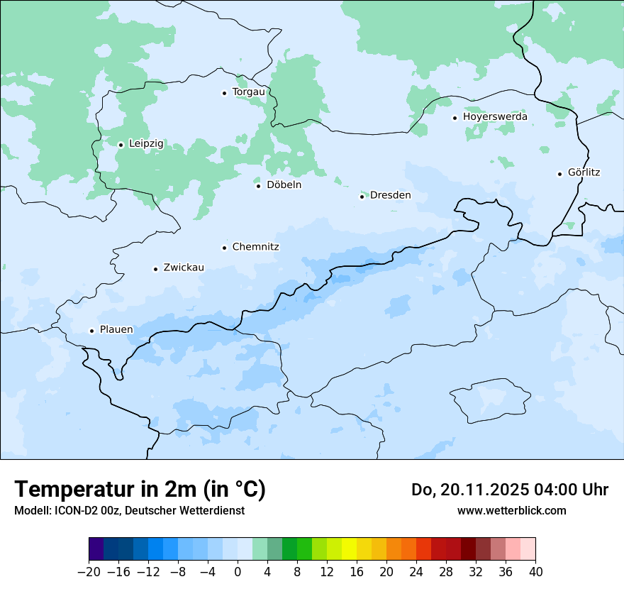 Modellkarten Temperatur