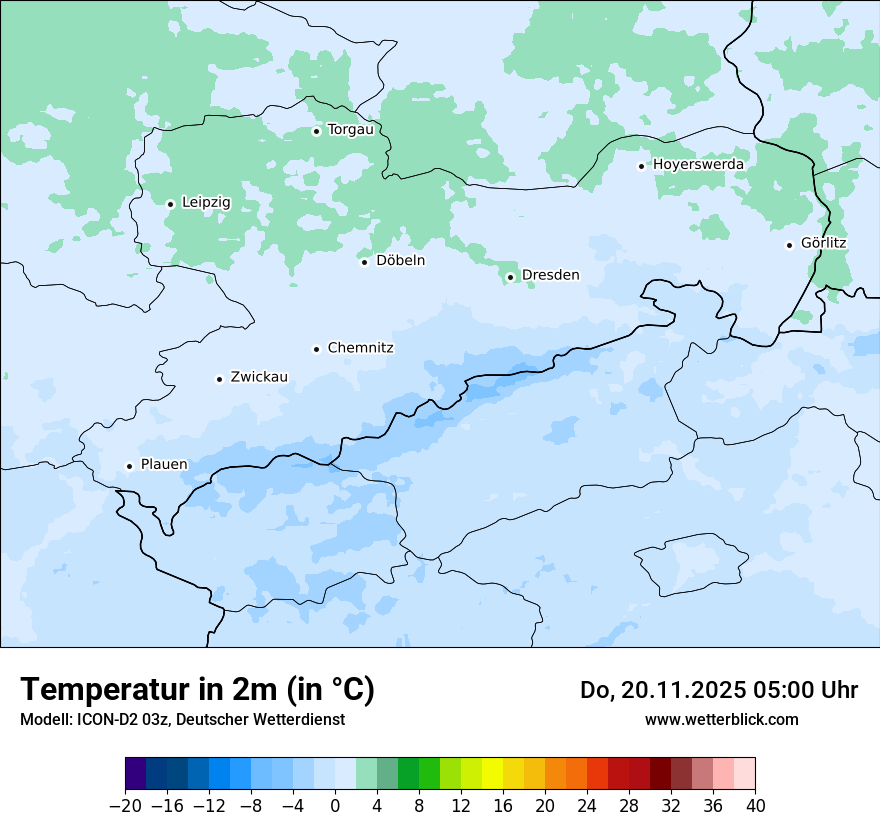 Modellkarten Temperatur