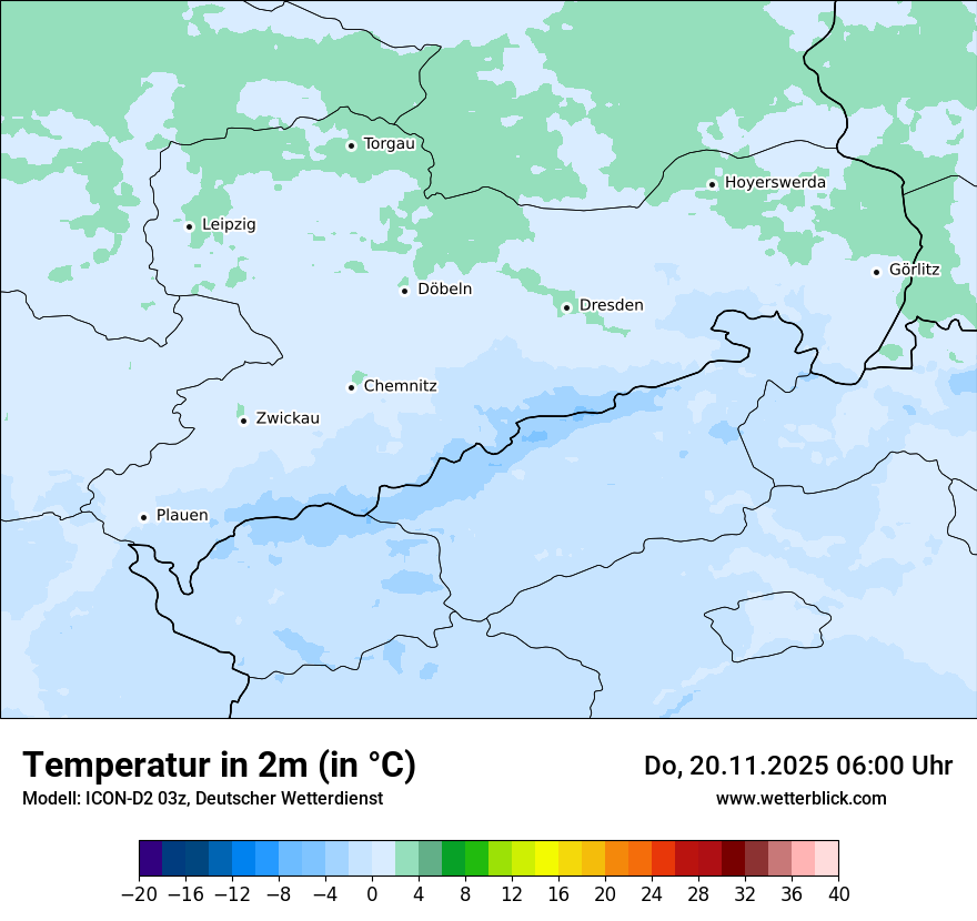 Modellkarten Temperatur