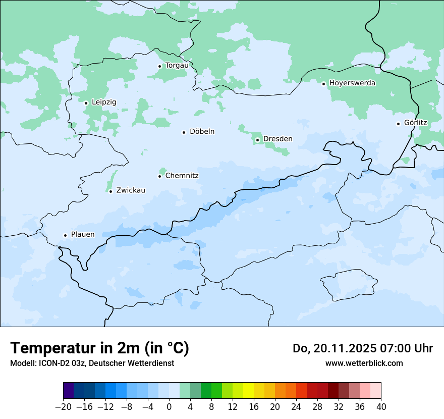 Modellkarten Temperatur