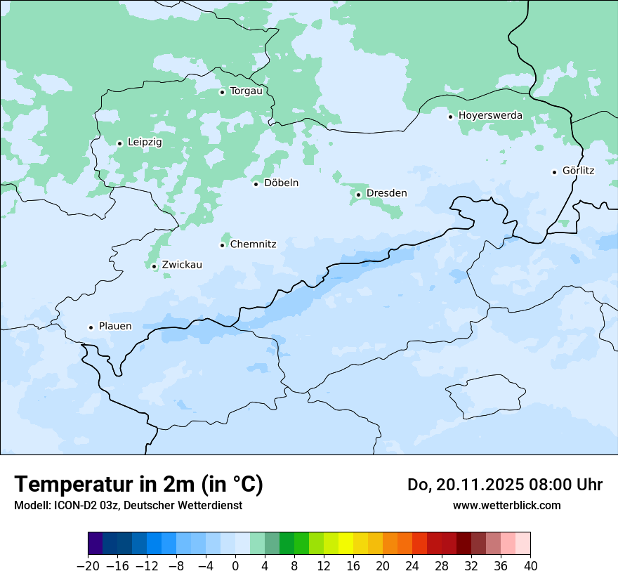 Modellkarten Temperatur