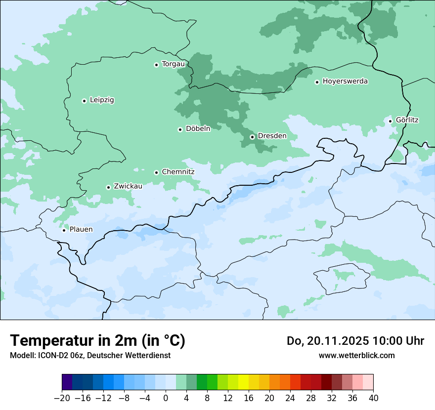 Modellkarten Temperatur