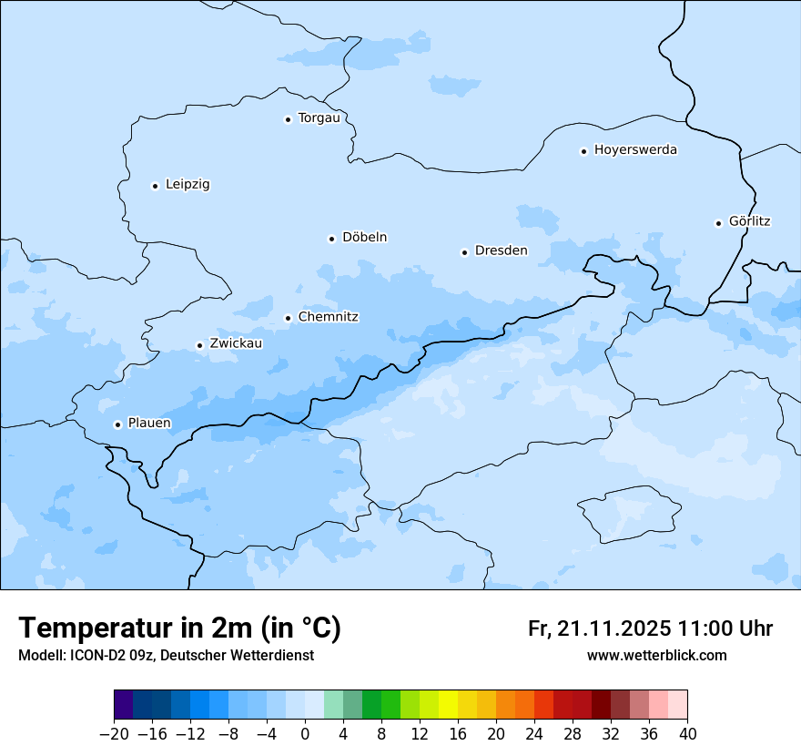 Modellkarten Temperatur
