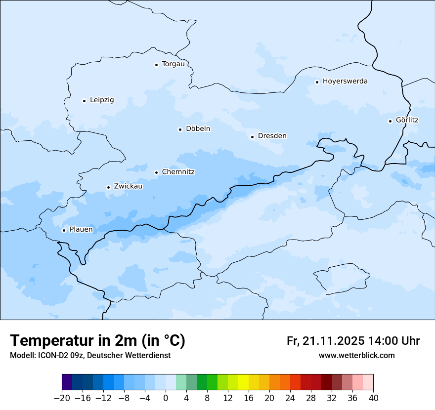 Modellkarten Temperatur