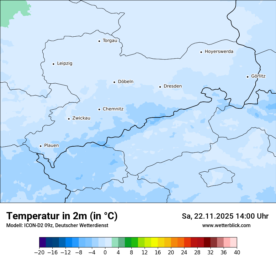 Modellkarten Temperatur