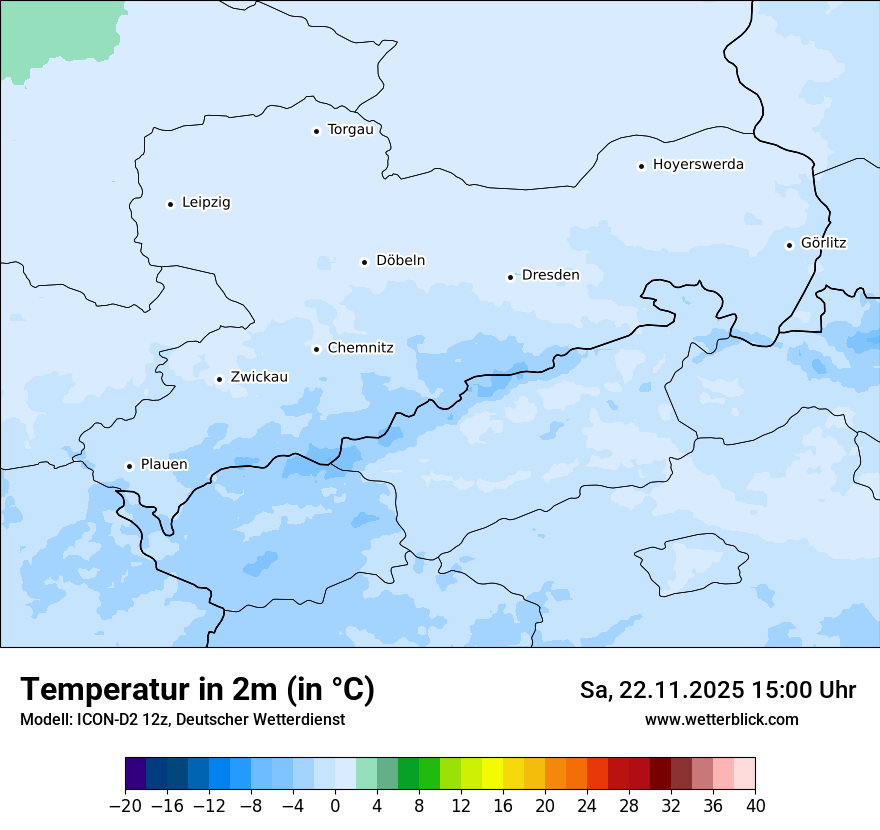 Modellkarten Temperatur