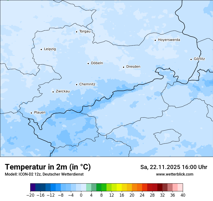 Modellkarten Temperatur