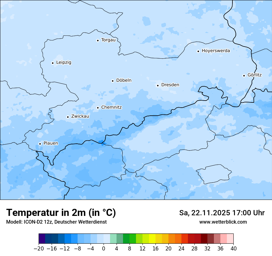 Modellkarten Temperatur