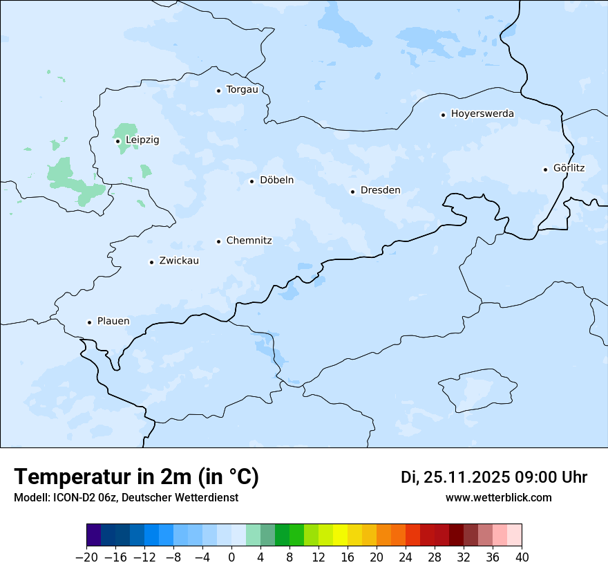 Modellkarten Temperatur