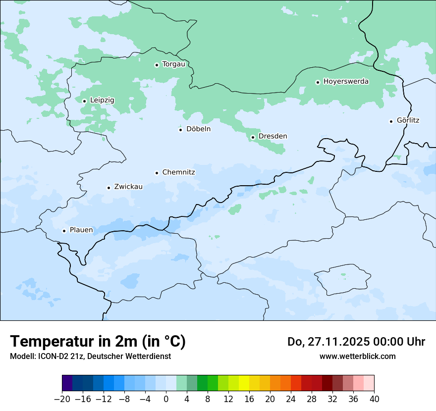 Modellkarten Temperatur