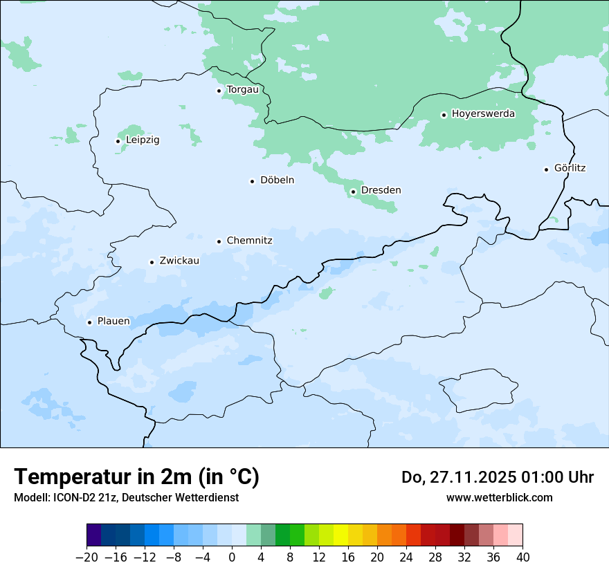 Modellkarten Temperatur