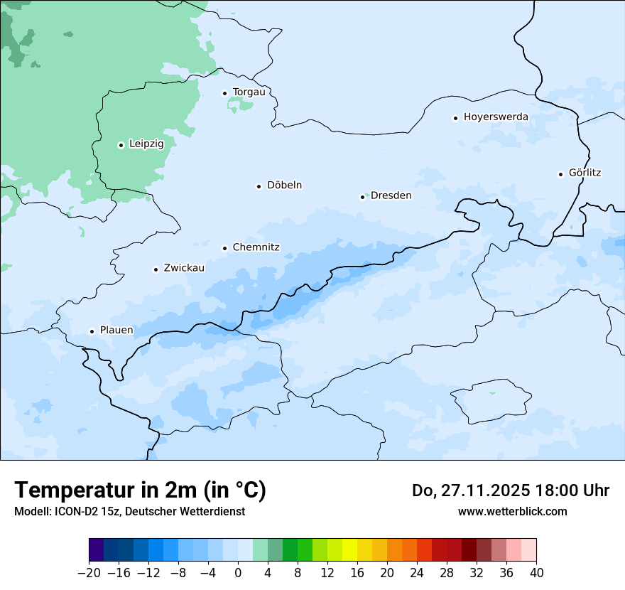 Modellkarten Temperatur