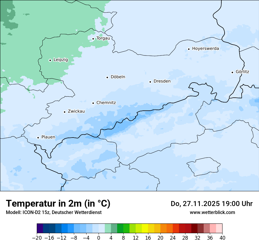 Modellkarten Temperatur