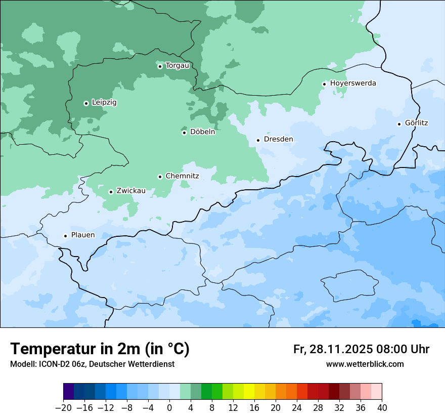 Modellkarten Temperatur