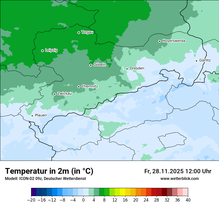 Modellkarten Temperatur