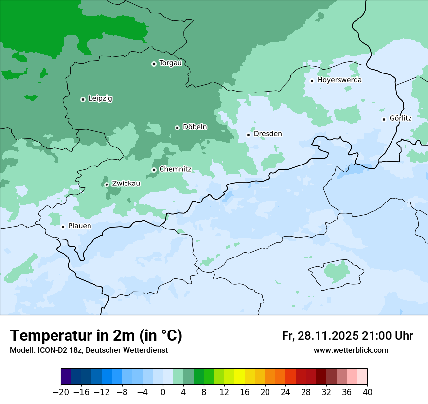 Modellkarten Temperatur