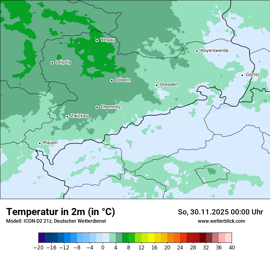 Modellkarten Temperatur