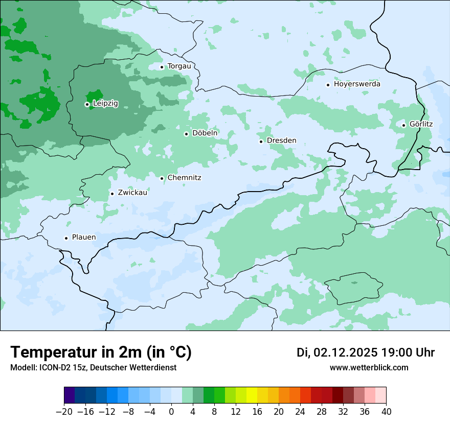 Modellkarten Temperatur