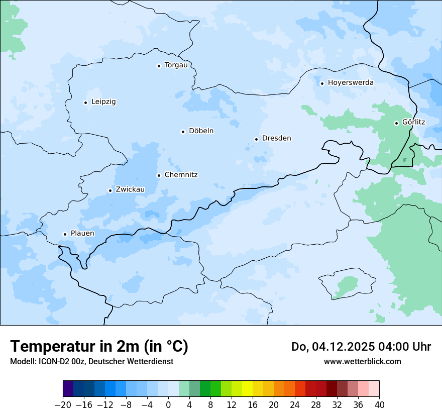 Modellkarten Temperatur