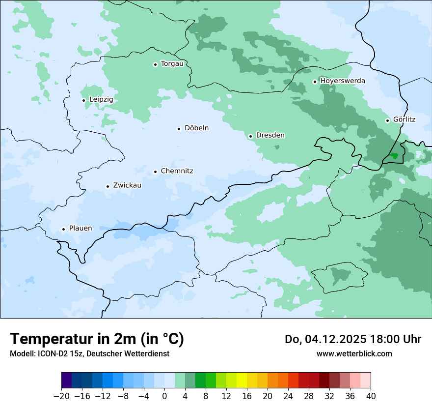Modellkarten Temperatur