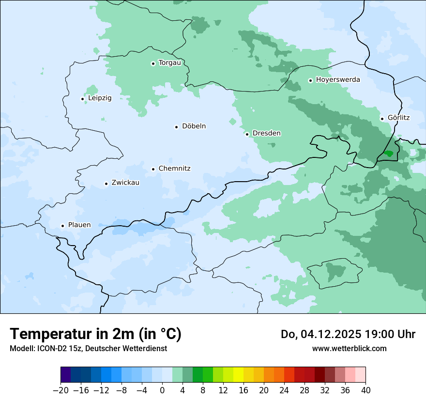 Modellkarten Temperatur