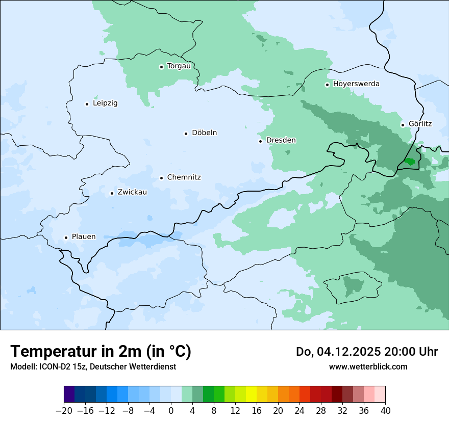 Modellkarten Temperatur