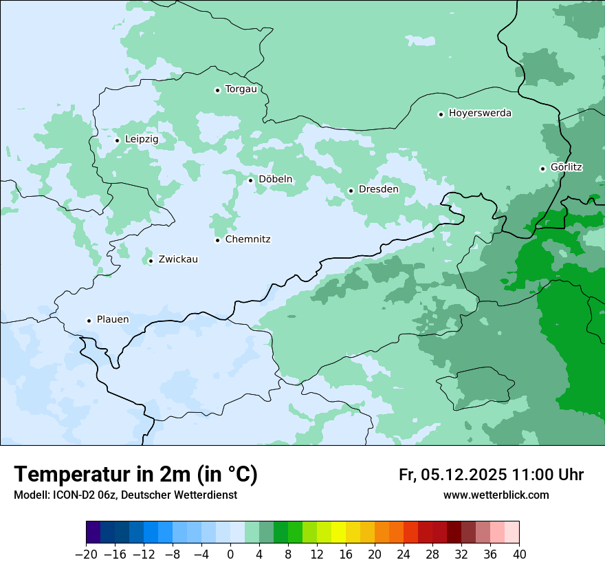Modellkarten Temperatur