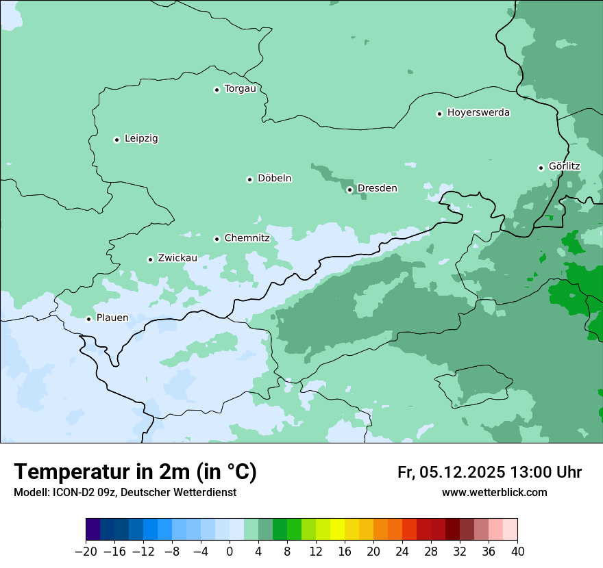 Modellkarten Temperatur