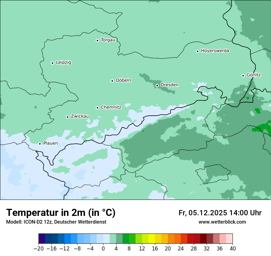 Modellkarten Temperatur