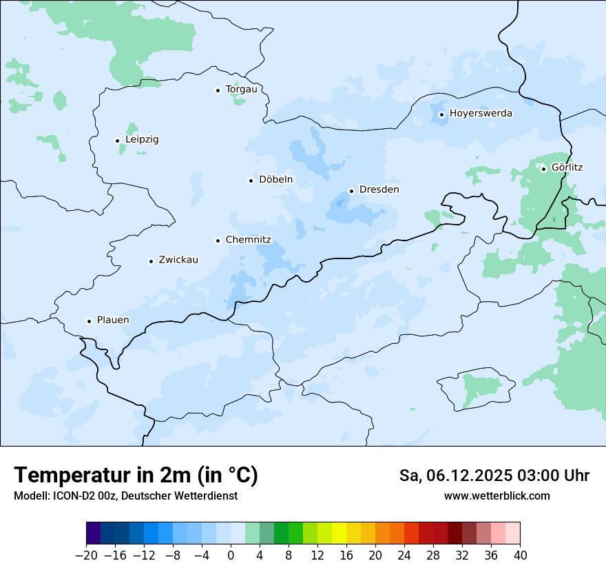 Modellkarten Temperatur