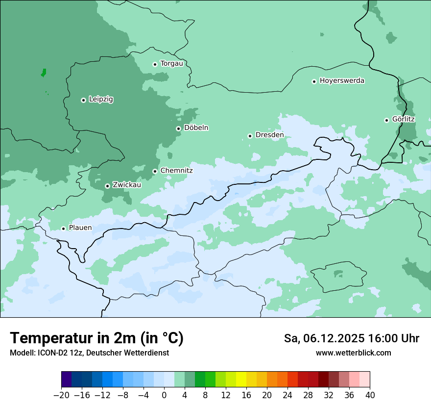 Modellkarten Temperatur