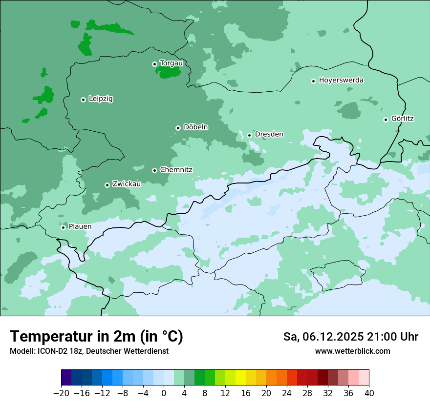Modellkarten Temperatur