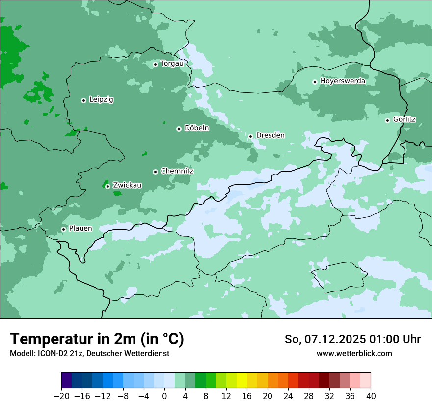Modellkarten Temperatur