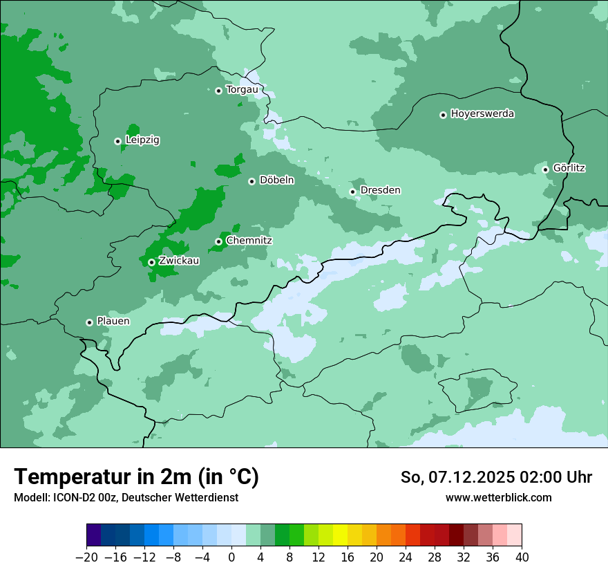 Modellkarten Temperatur