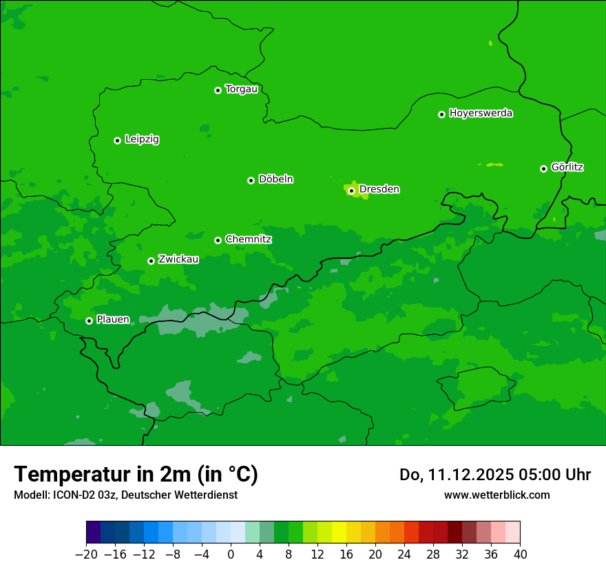 Modellkarten Temperatur