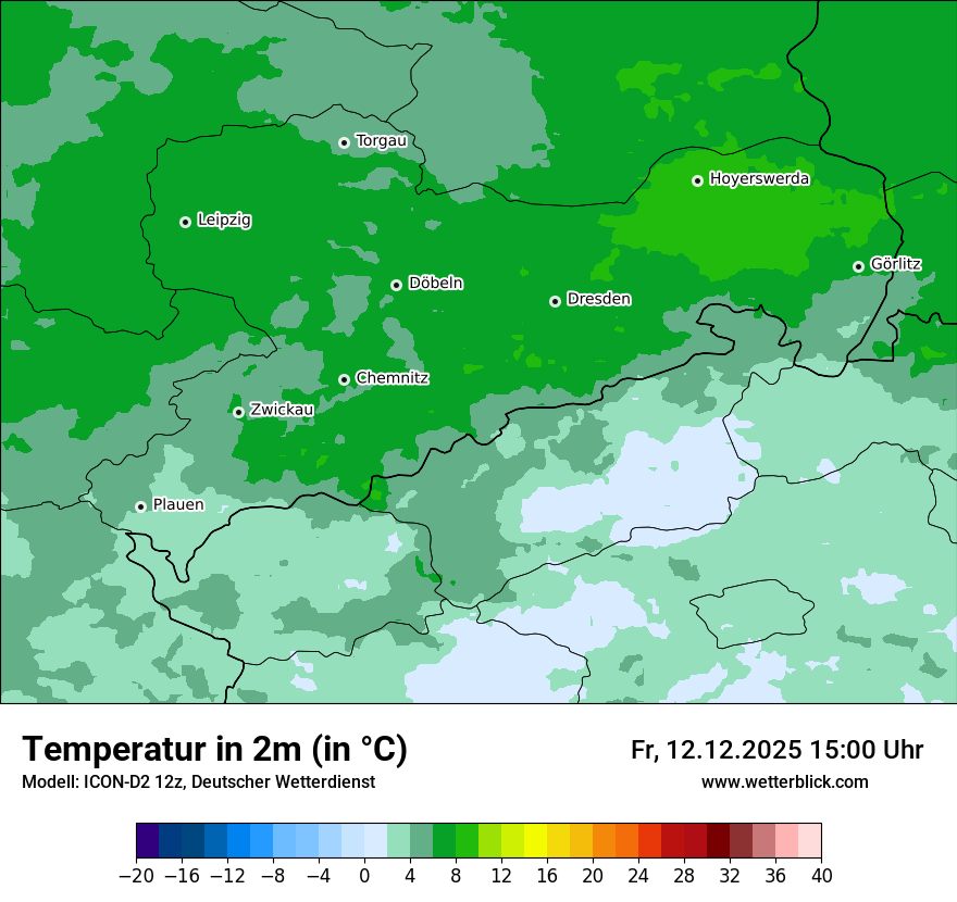 Modellkarten Temperatur