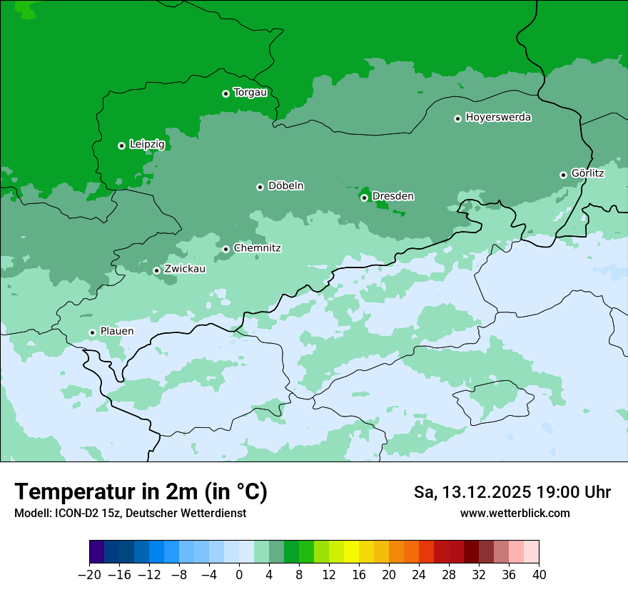 Modellkarten Temperatur